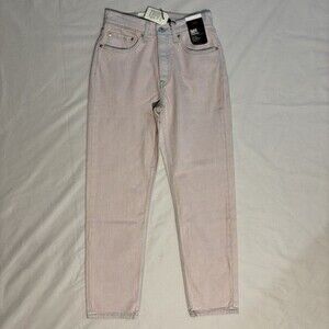 Levi’s 501 Cropped Jeans Women’s 26x28 Pink High Rise Straight Leg New With Tags